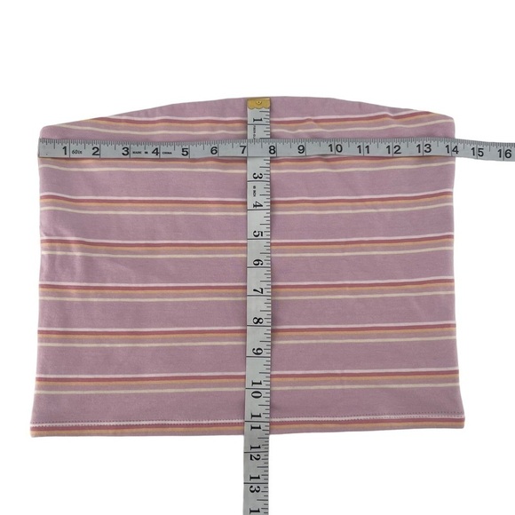 Wild Fable Pink Yellow Striped Tube Top Size Medium Women’s - Picture 4 of 4